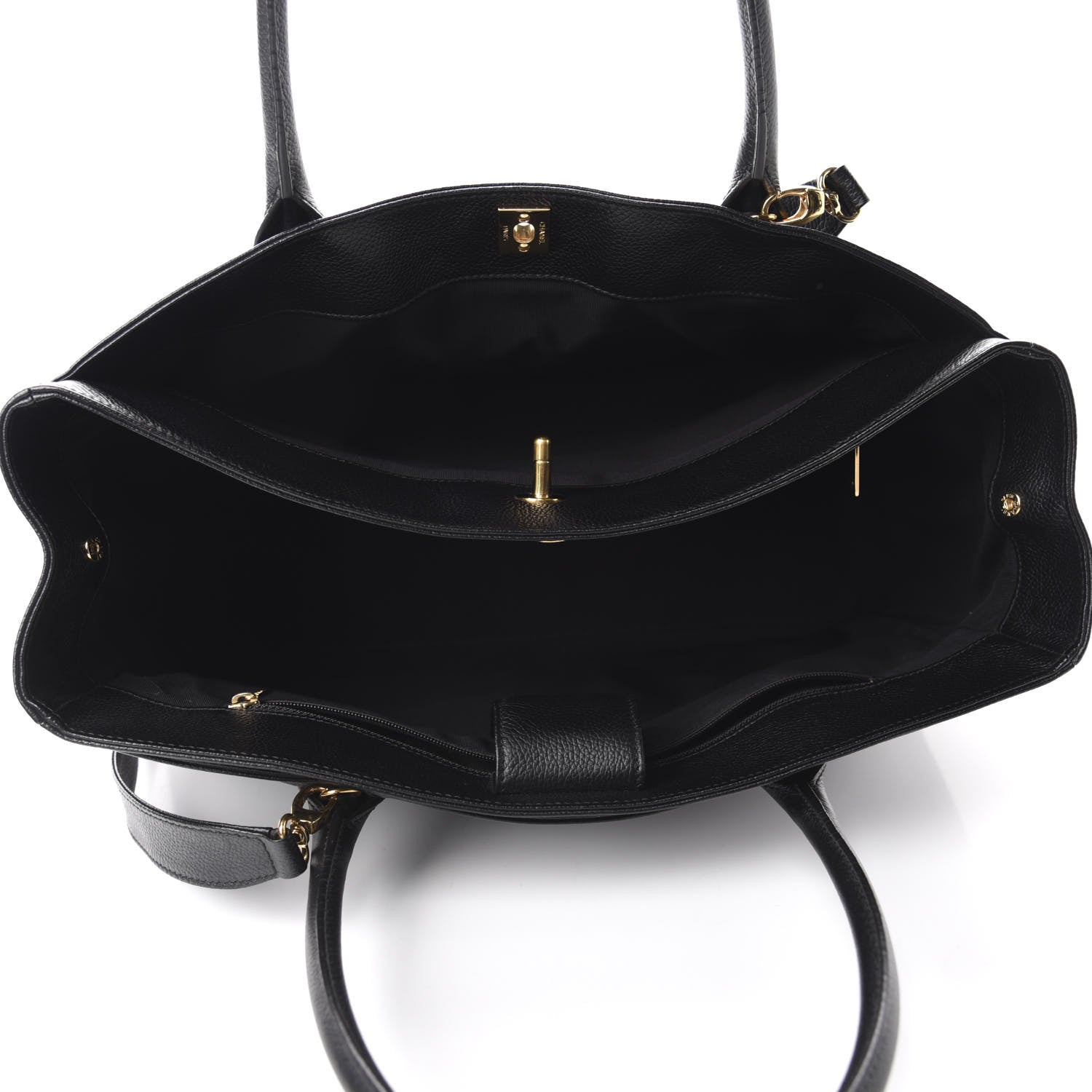 Chanel Calfskin Cerf Executive Shopper Tote Black 7 of 12