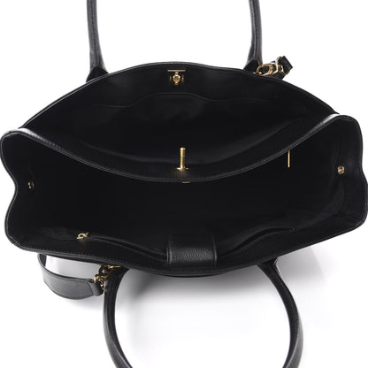 Chanel Calfskin Cerf Executive Shopper Tote Black 7 of 12