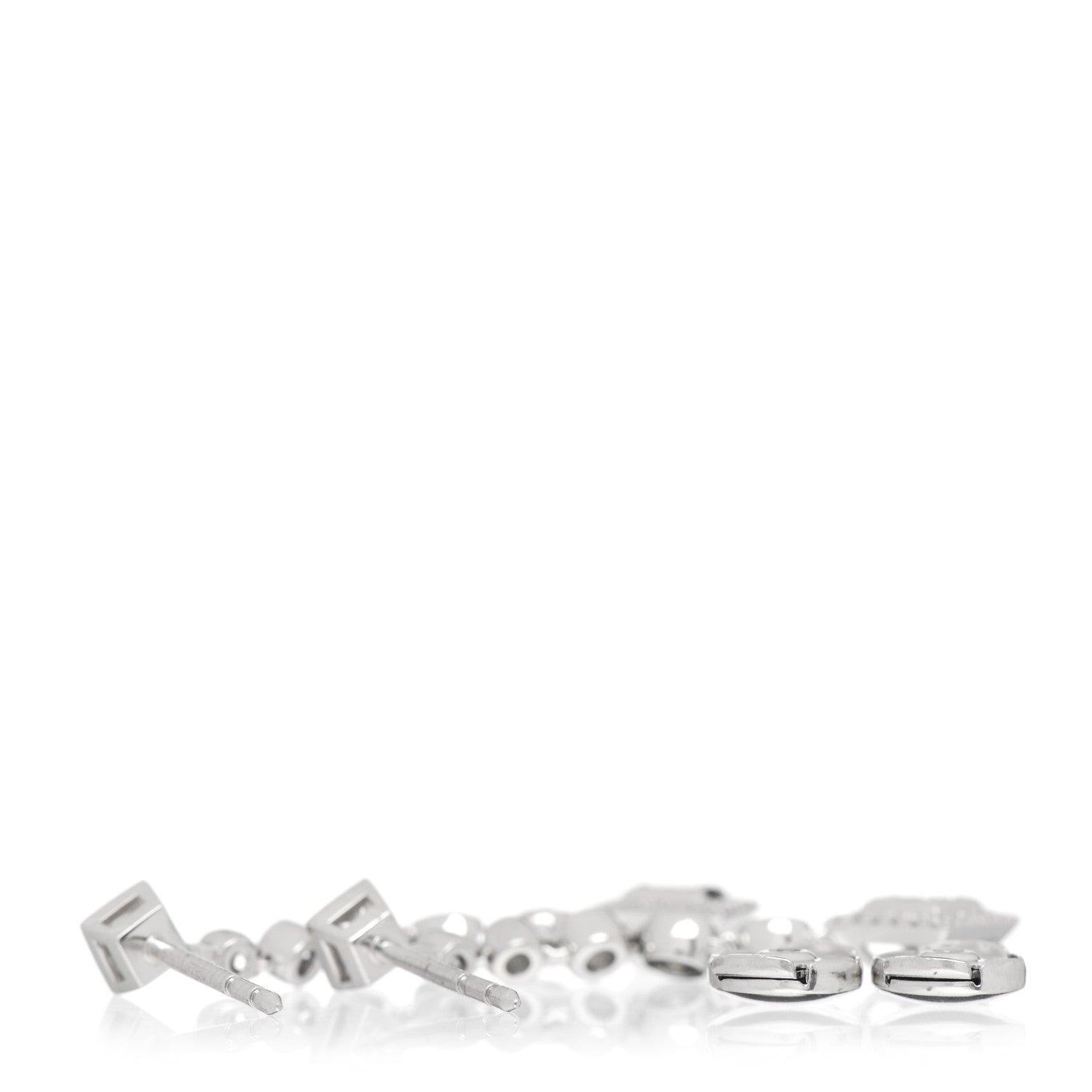 Tiffany Platinum Diamond Grace Drop Earrings 3 of 5