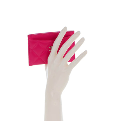 Chanel Lambskin Quilted Card Holder Fuchsia 2 of 8