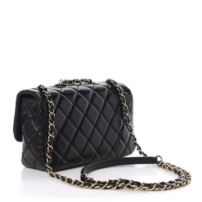 Chanel Shiny Lambskin Quilted Small Montcoco Flap Black 3 of 11