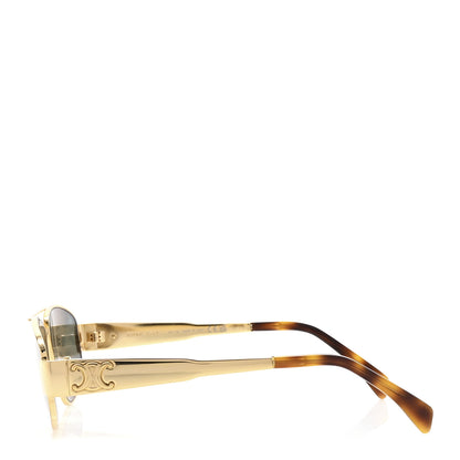 Celine Metal Triomphe 03 Sunglasses CL40281U Gold Green 3 of 8