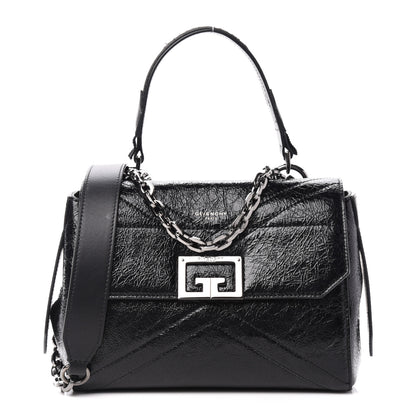 Givenchy Creased Patent Calfskin Small ID Flap Black 1 of 11