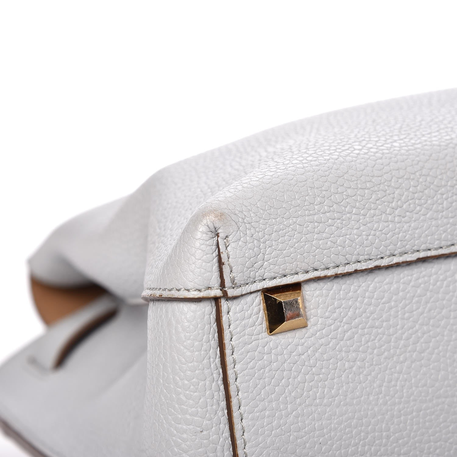 MCM Grained Calfskin Medium Milla Tote Concrete Grey 20 of 27