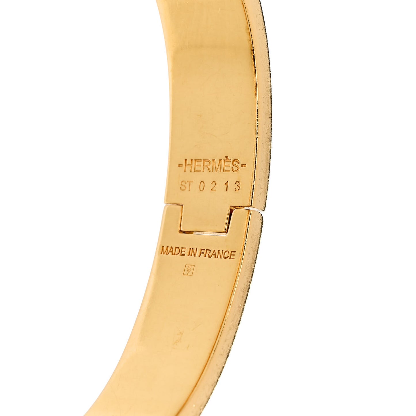 Enamel Narrow Clic Clac H Bracelet GM White