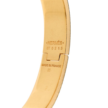Hermes Enamel Narrow Clic Clac H Bracelet GM White 4 of 5