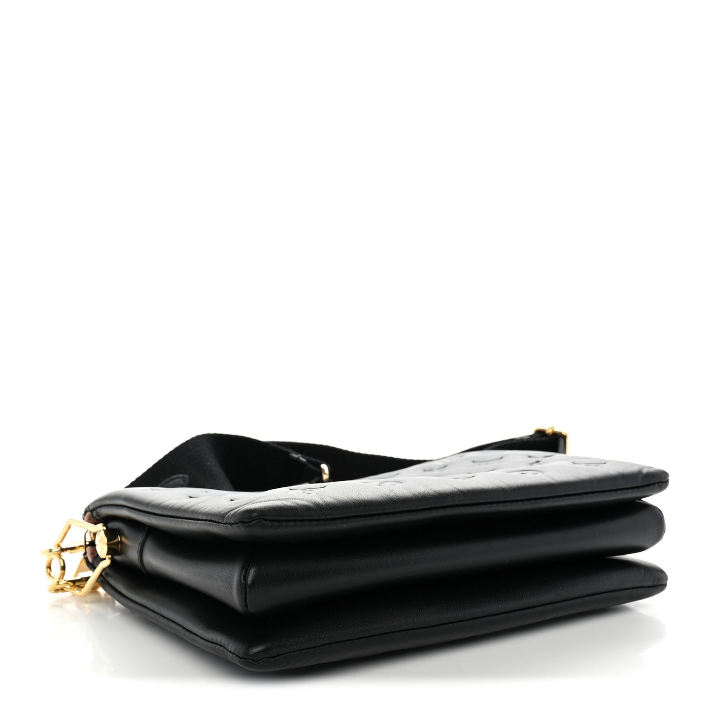 Lambskin Embossed Monogram Coussin PM Black