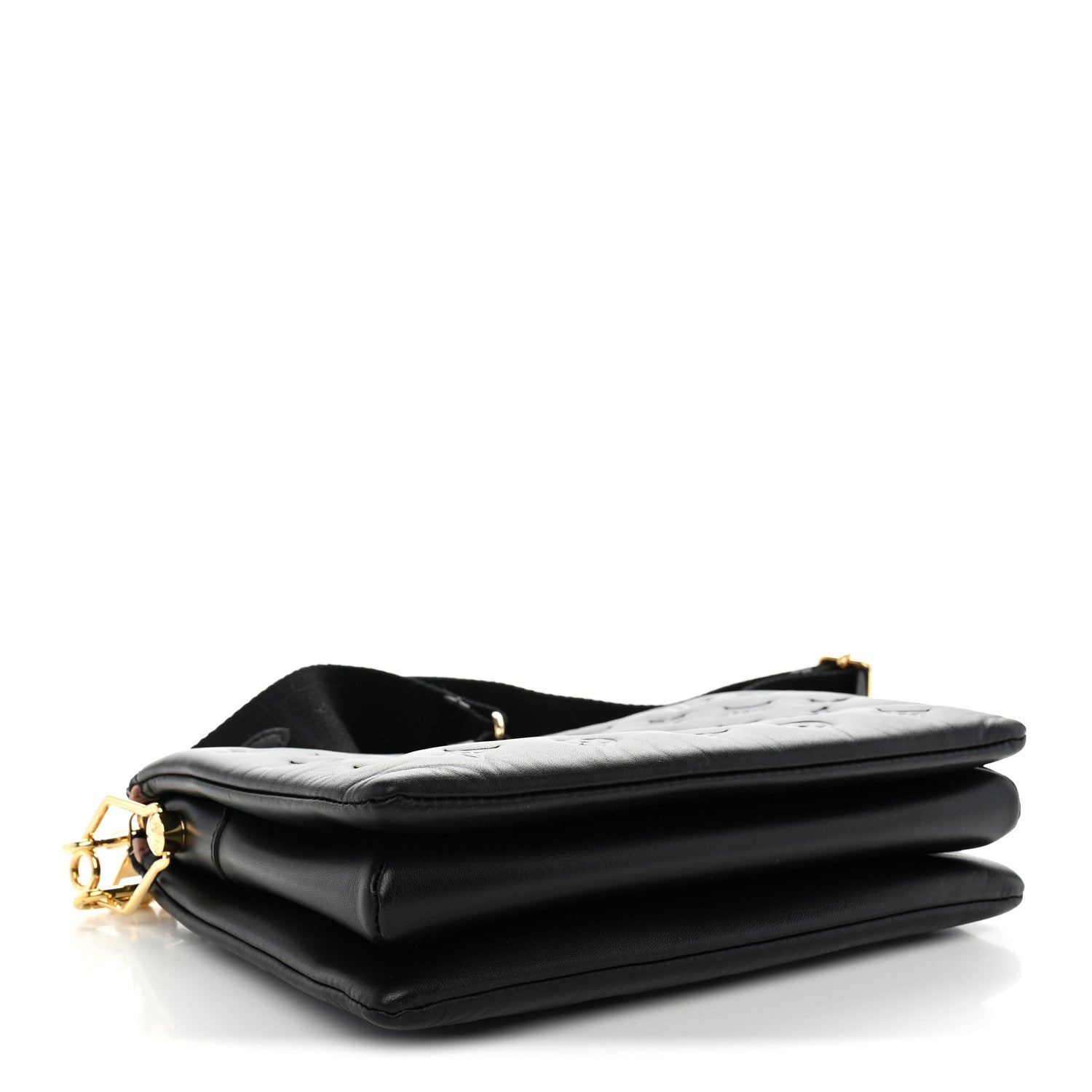 Louis Vuitton Lambskin Embossed Monogram Coussin PM Black 4 of 9