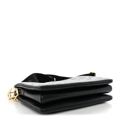 Louis Vuitton Lambskin Embossed Monogram Coussin PM Black 4 of 9