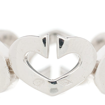 Cartier 18K White Gold Diamond Hearts and Symbols Ring 51 5.75 6 of 7