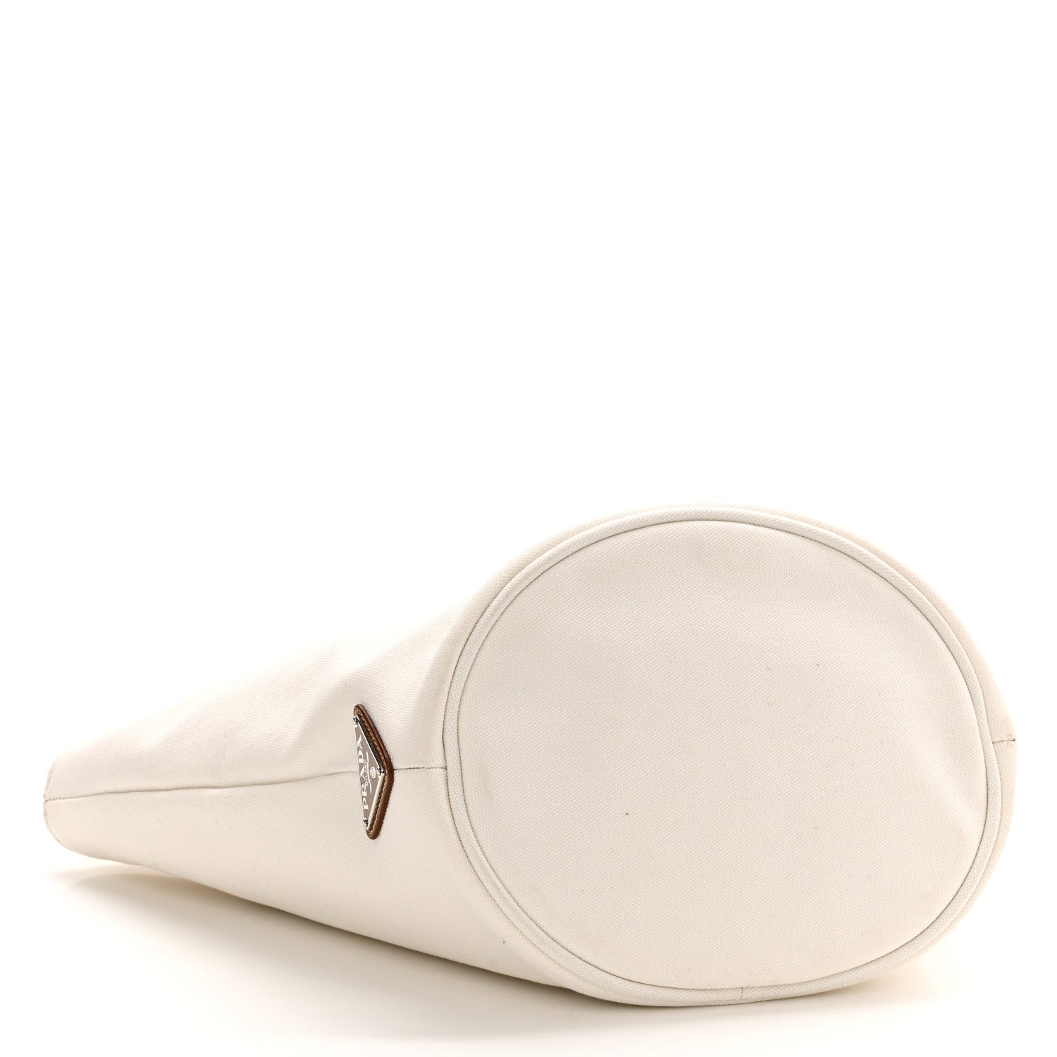 Prada Canapa Logo Bucket Tote White 5 of 11