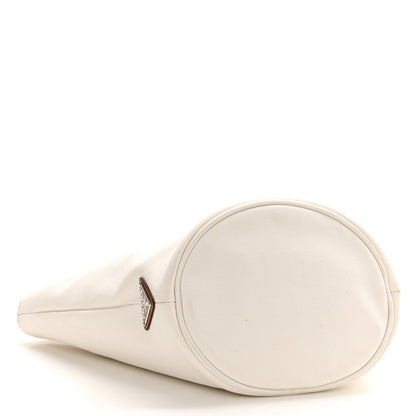Prada Canapa Logo Bucket Tote White 5 of 11