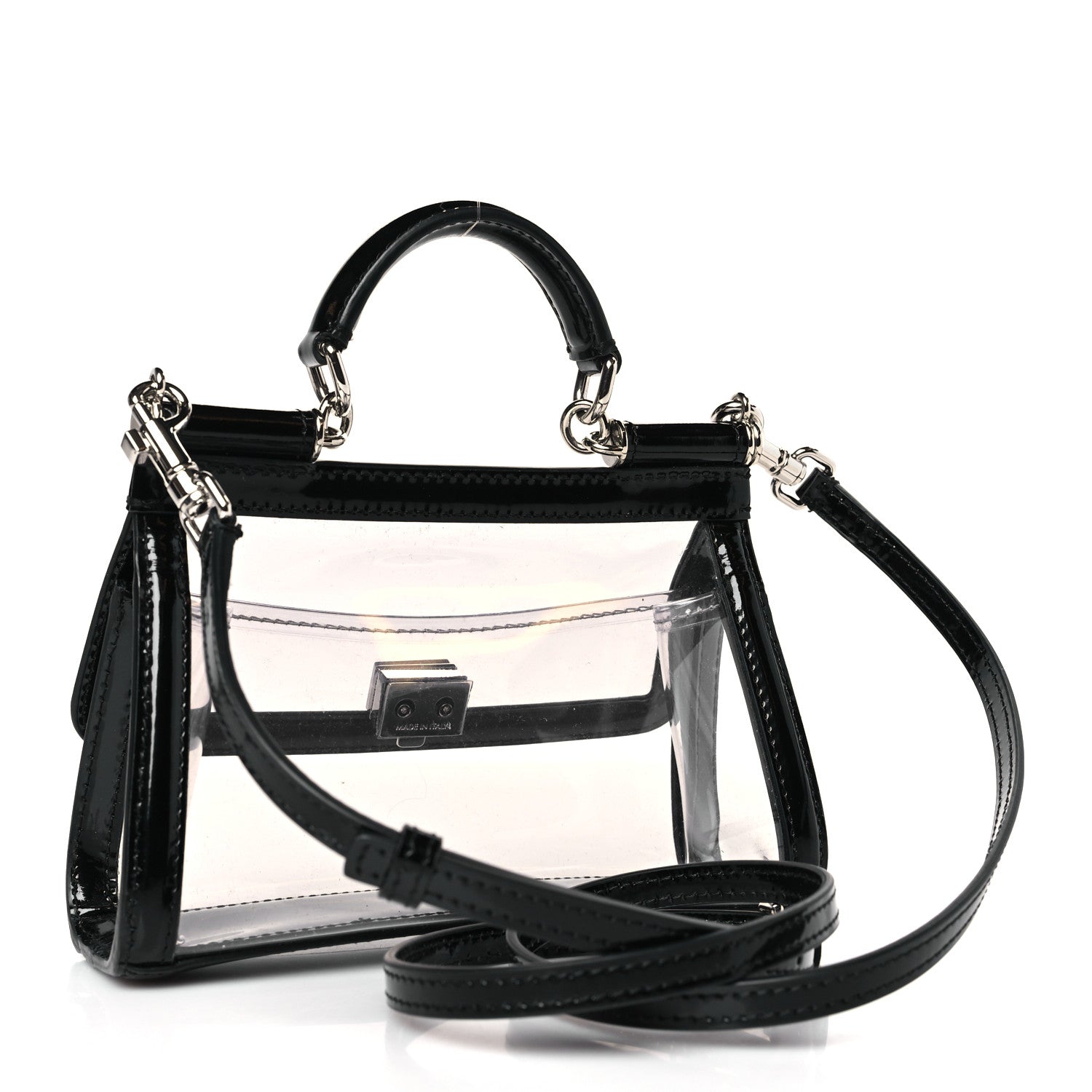 Dolce & Gabbana PVC Small Miss Sicily Satchel Transparent Black 3 of 8
