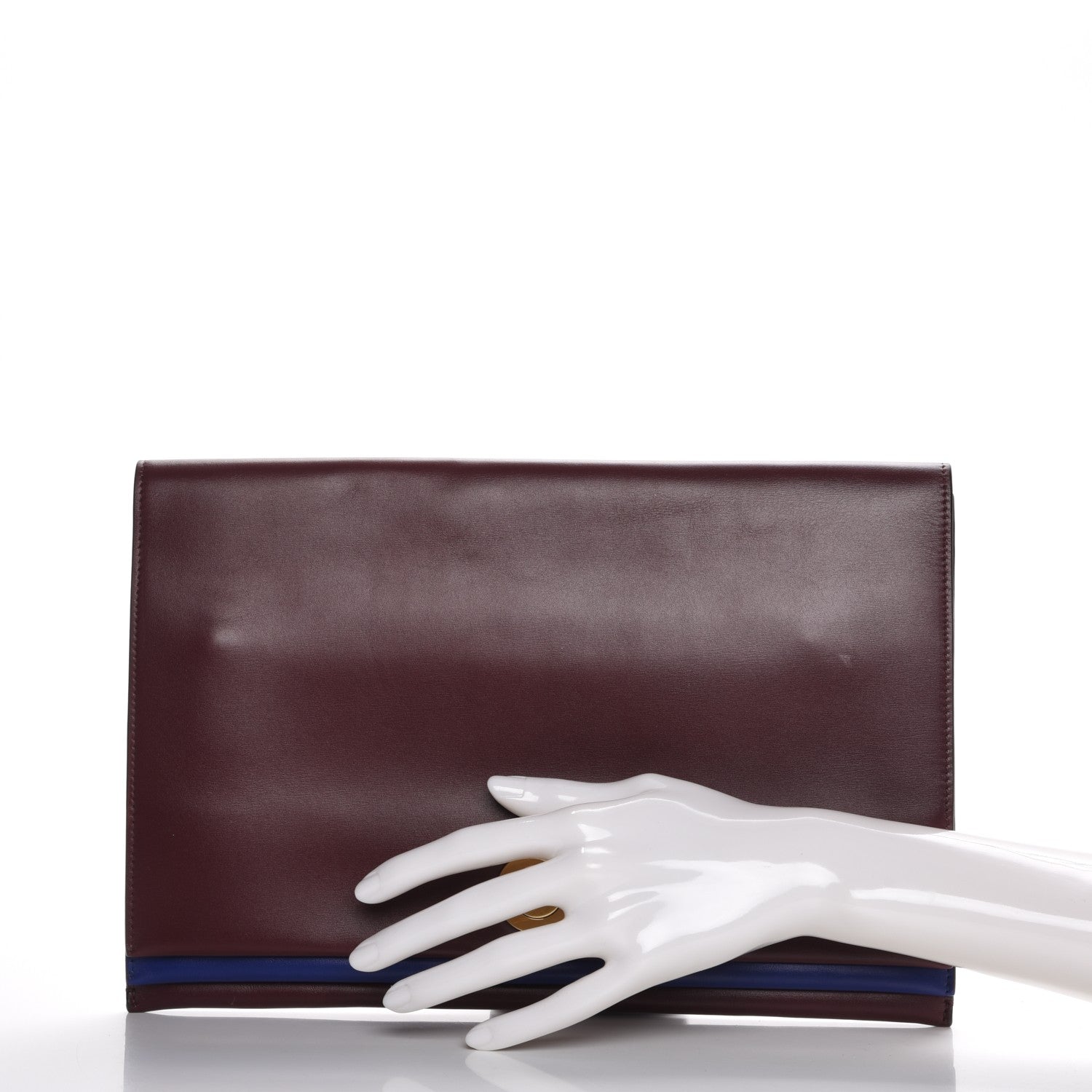 Celine Palmelato Calfskin Coin Clutch Burgundy 2 of 8