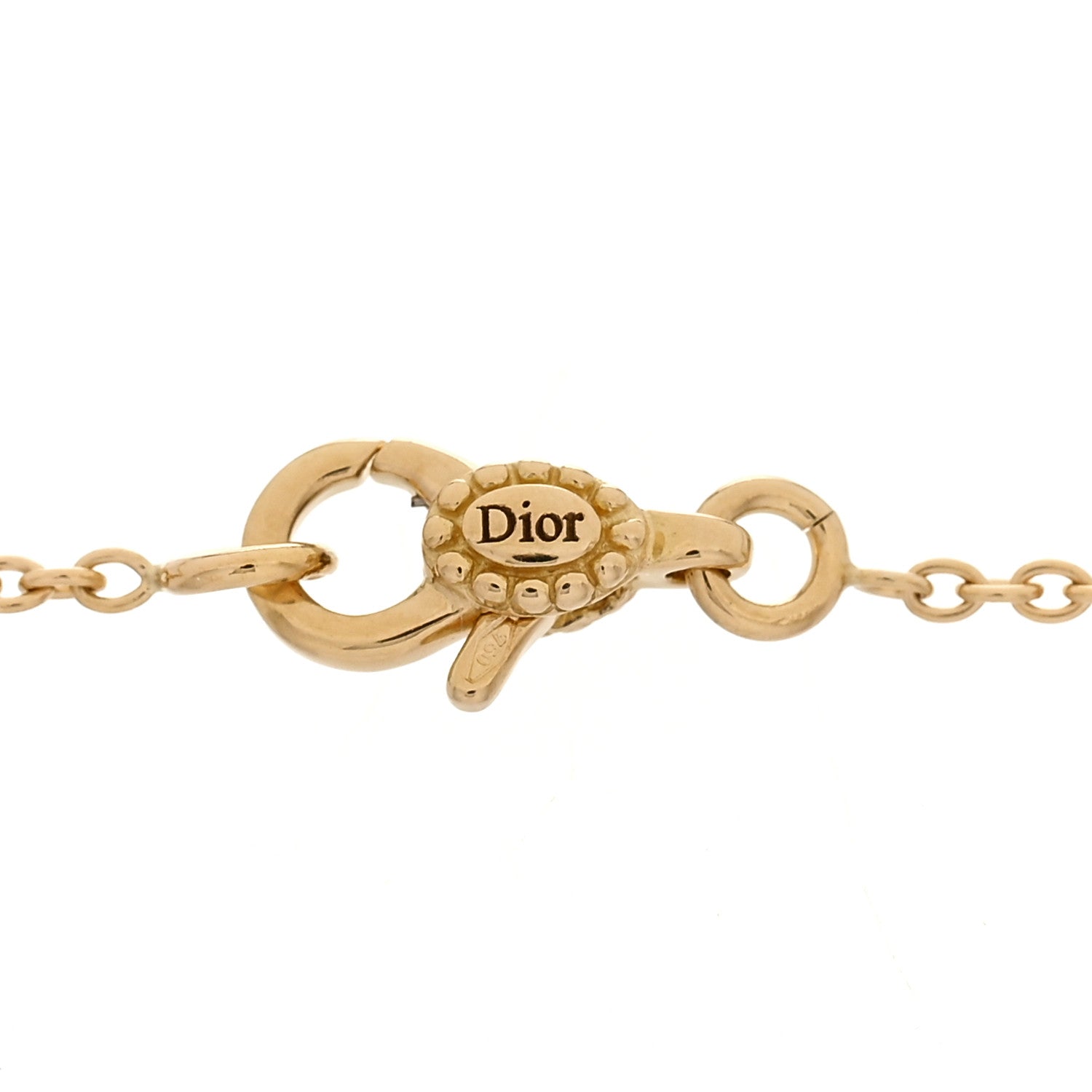 Christian Dior 18K Yellow Gold Diamond Mother of Pearl Rose Des Vents 3-Station Bracelet 3 of 6