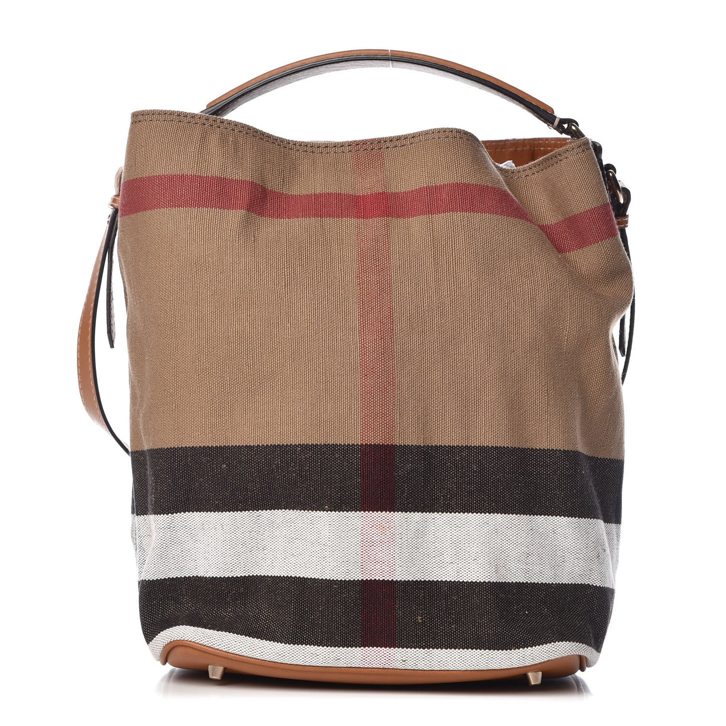 Canvas Mega Check Medium Ashby Hobo Saddle Brown