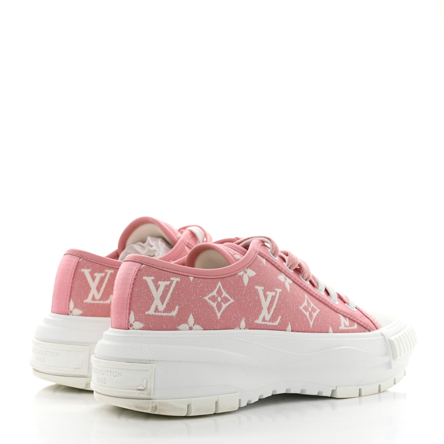 Denim Monogram Squad Sneakers 37.5 Pink