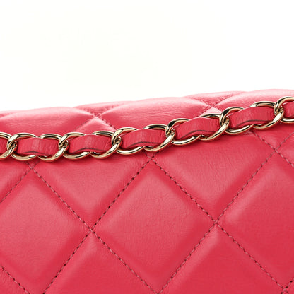 Chanel Crumpled Calfskin Medium Chain All Over Flap Pink 12 of 12