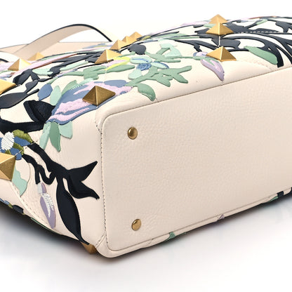 Valentino Garavani Grained Calfskin Embroidered Large Roman Stud Tote Multicolor 8 of 13