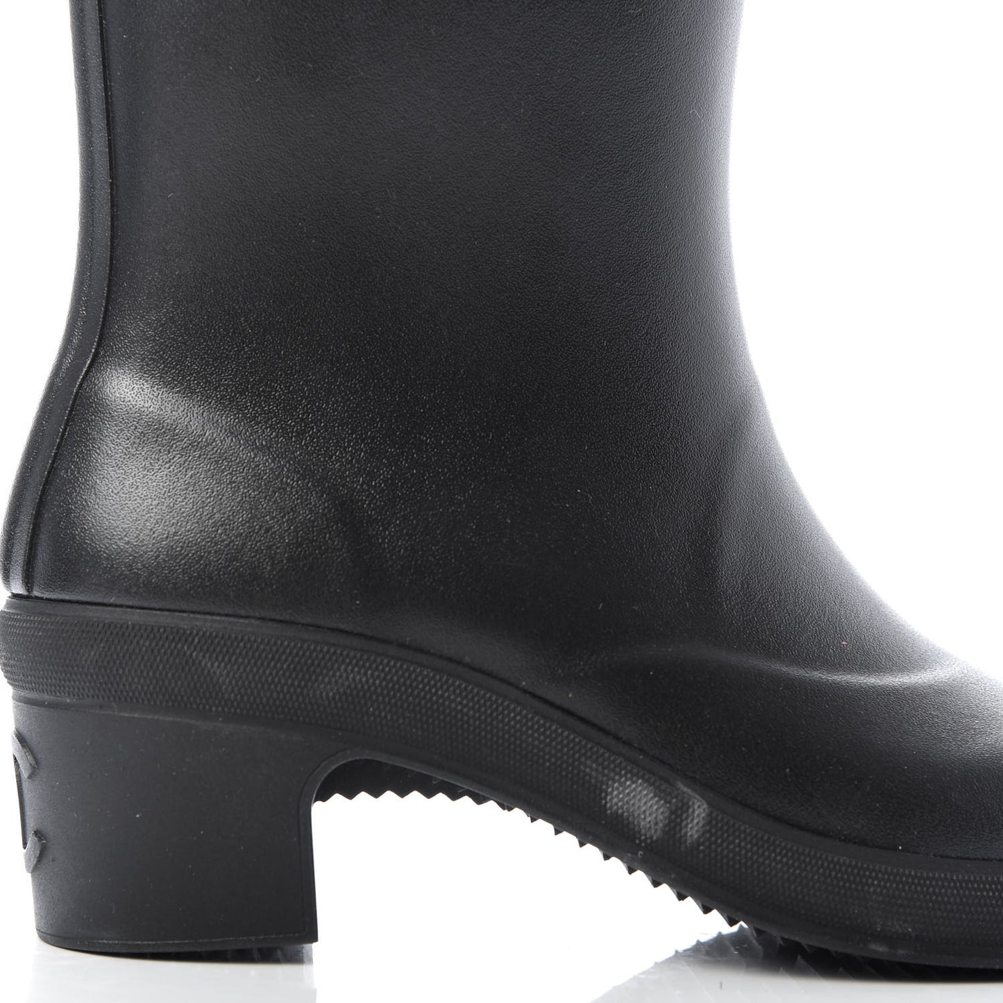 Rubber Logo Rain Boots 36 Black White