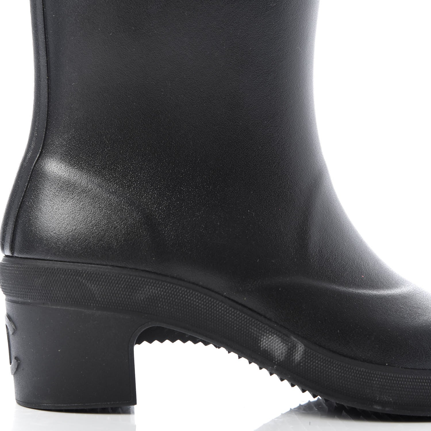 Chanel Rubber Logo Rain Boots 36 Black White 10 of 13