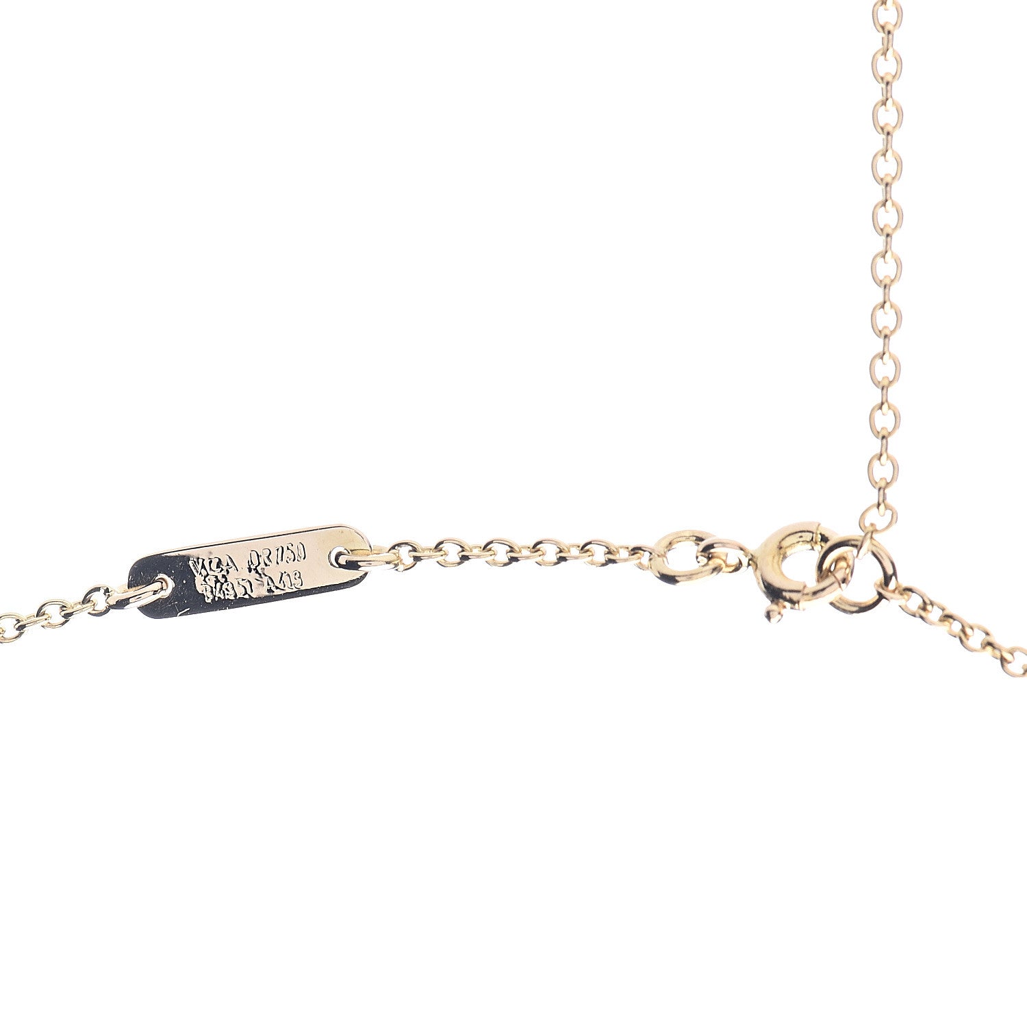 Van Cleef & Arpels 18K Yellow Gold Diamond Cross Pendant Necklace 6 of 6