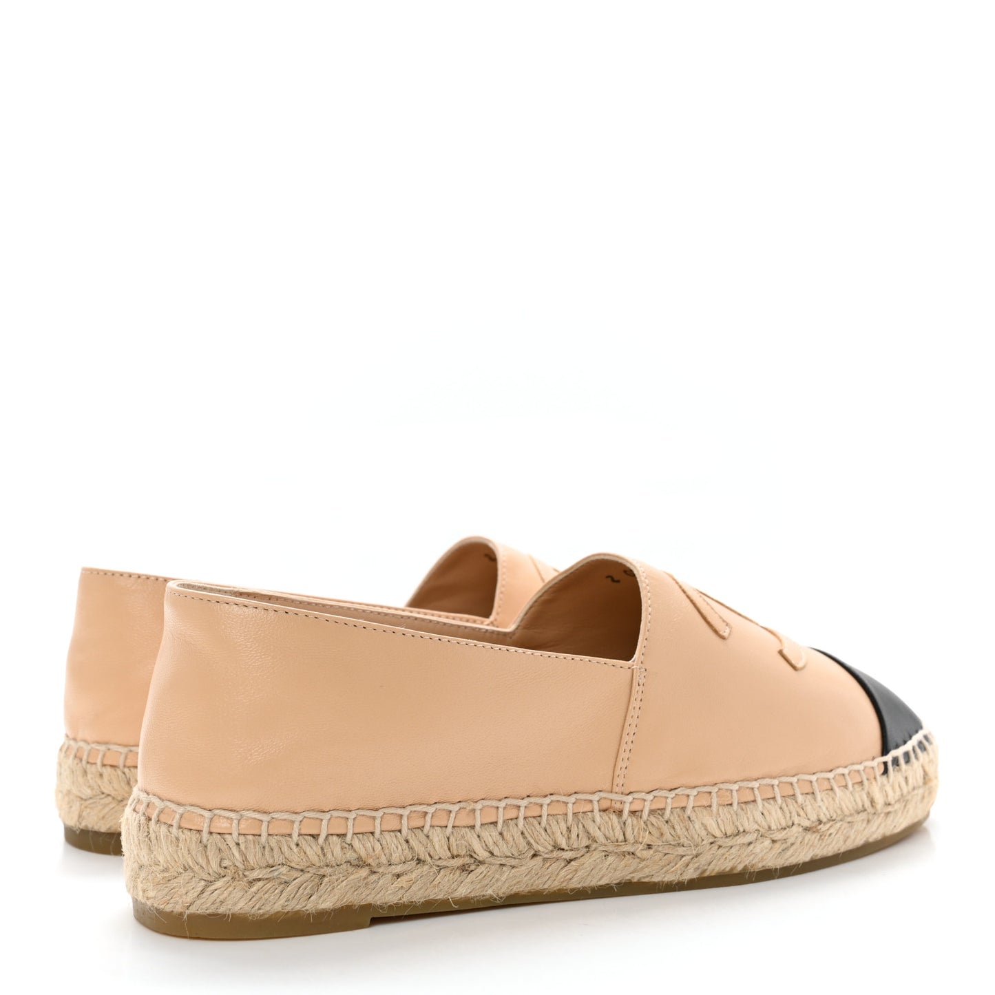 Lambskin CC Espadrilles 39 Beige Black