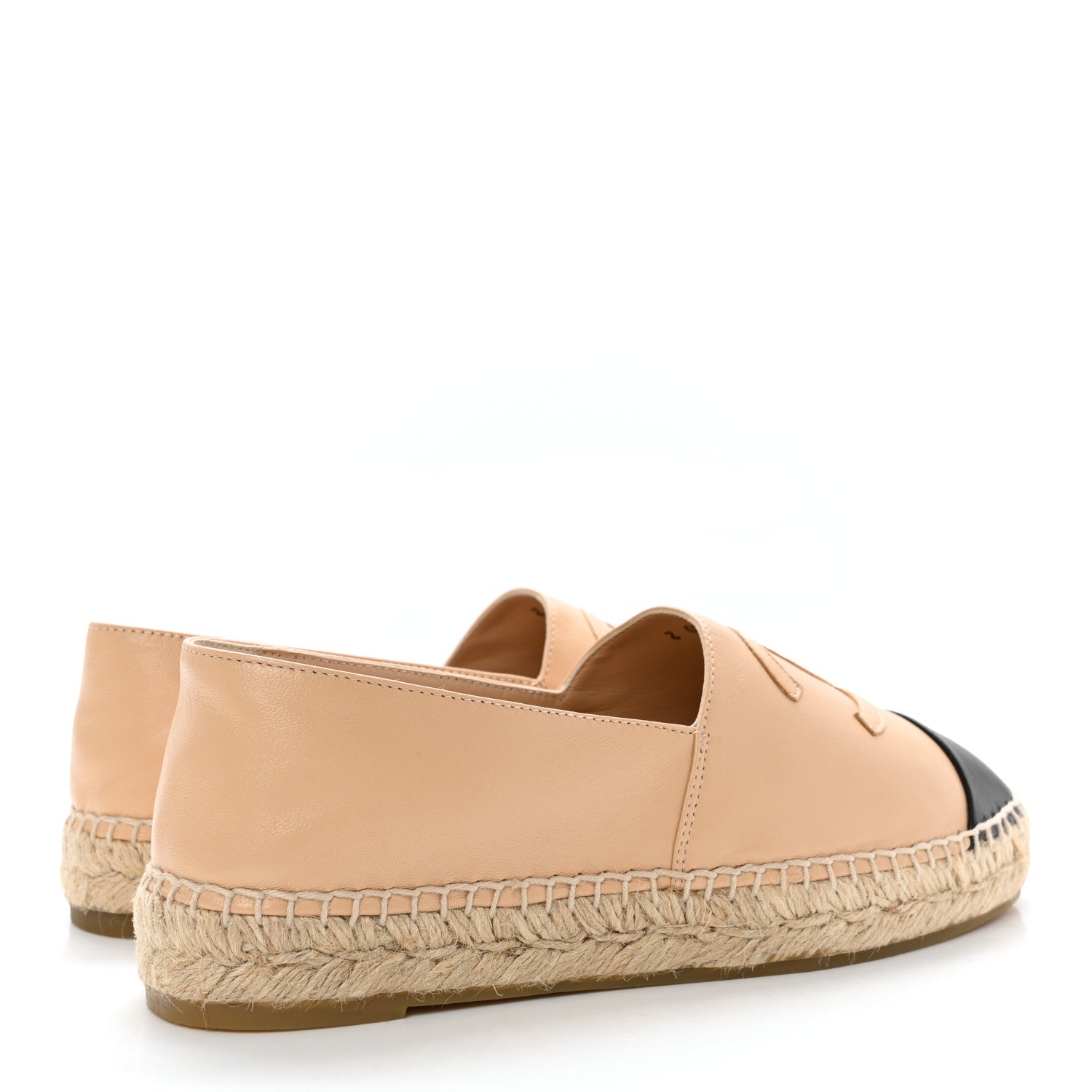 Chanel Lambskin CC Espadrilles 39 Beige Black 4 of 12