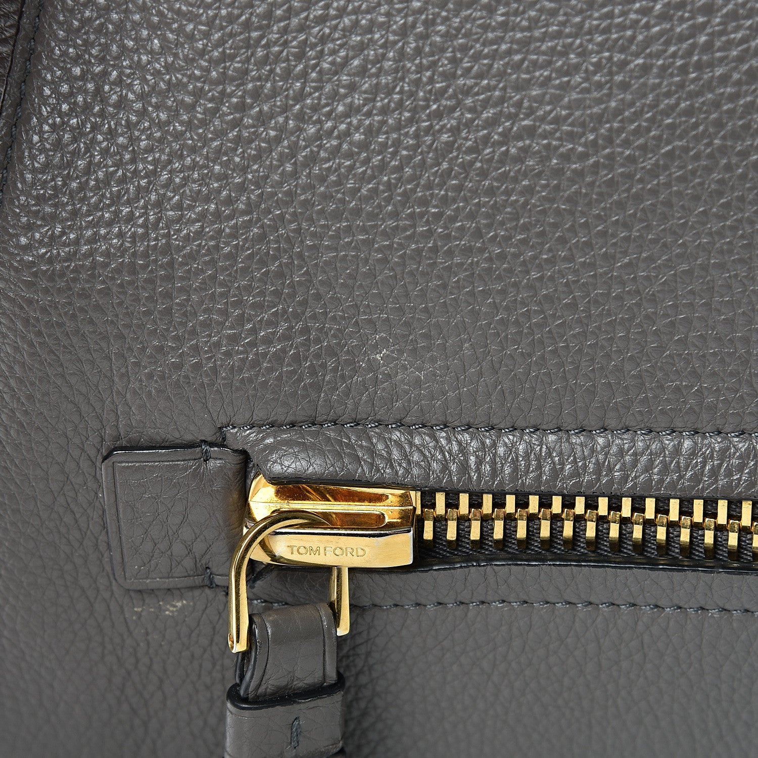 Tom Ford Grained Calfskin Soft Jennifer Saddle Bag Graphite 14 of 14