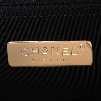 Chanel Tweed Quilted Large Chanel 19 Flap Black Silver Ecru 6 of 10