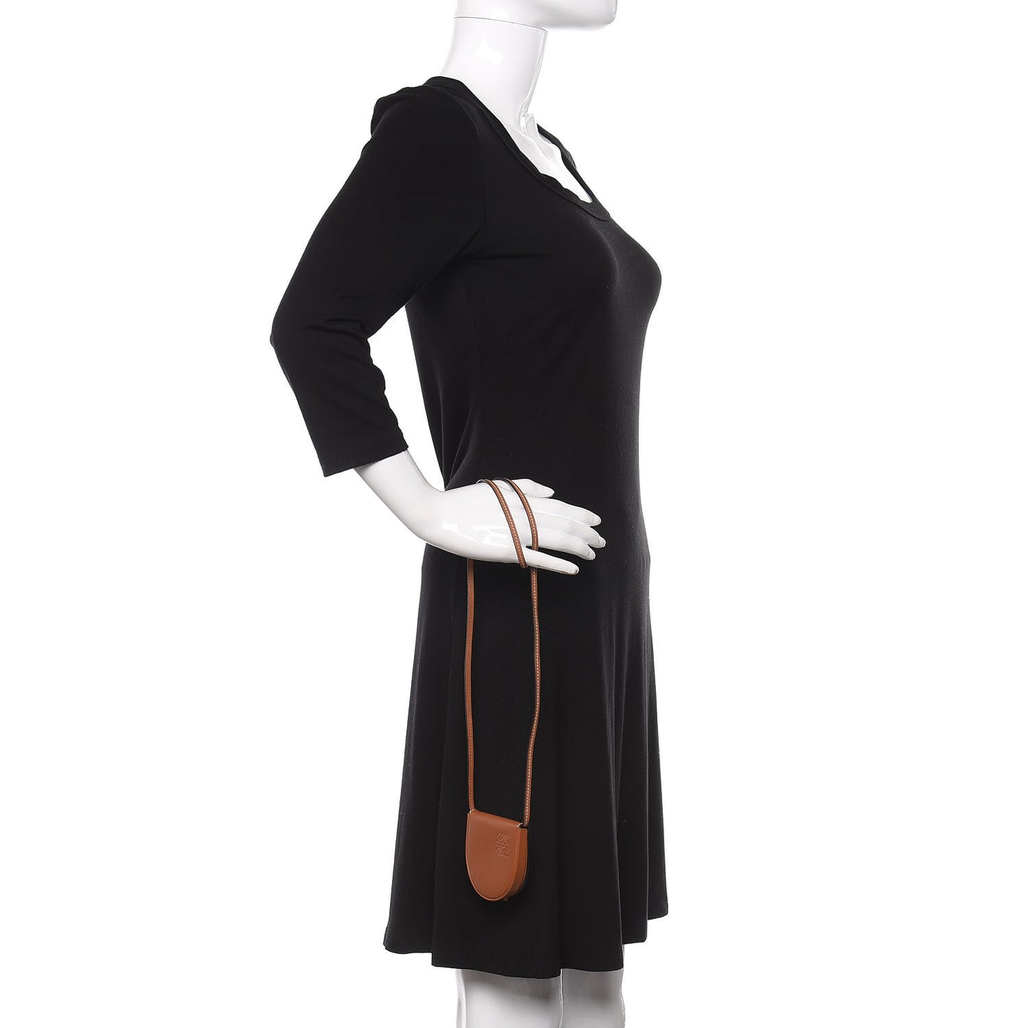 Soft Calfskin Mini Heel Pouch Tan