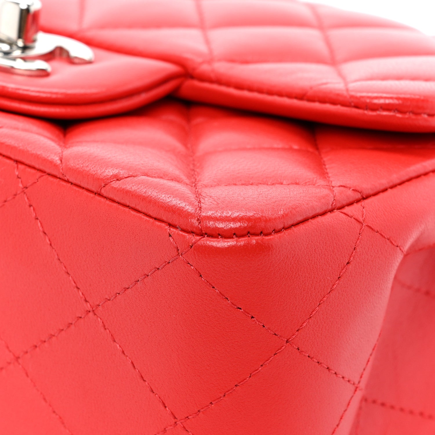 Chanel Lambskin Quilted Mini Square Flap Red 11 of 12