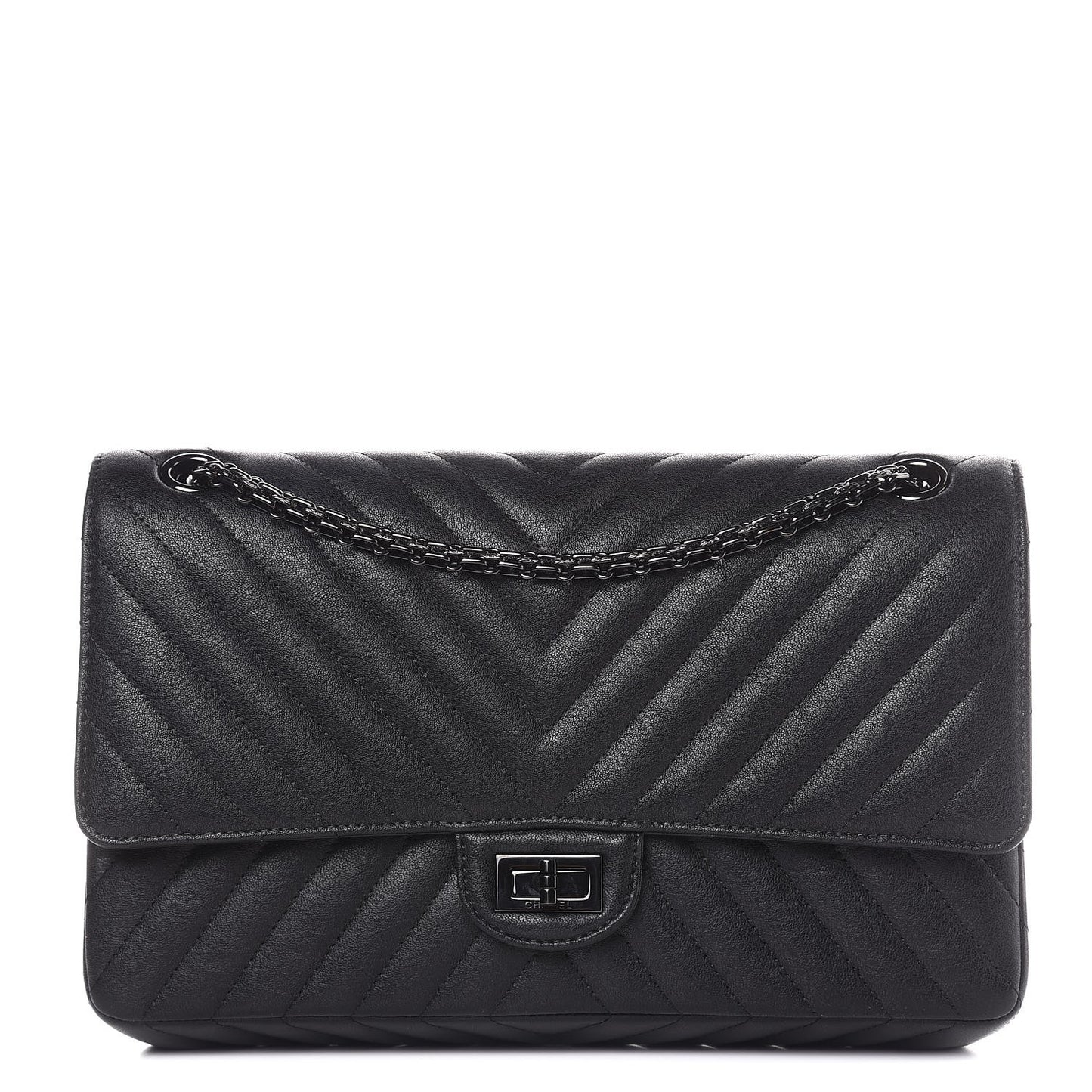 Sheepskin Chevron Quilted 2.55 Reissue 226 Flap So Black