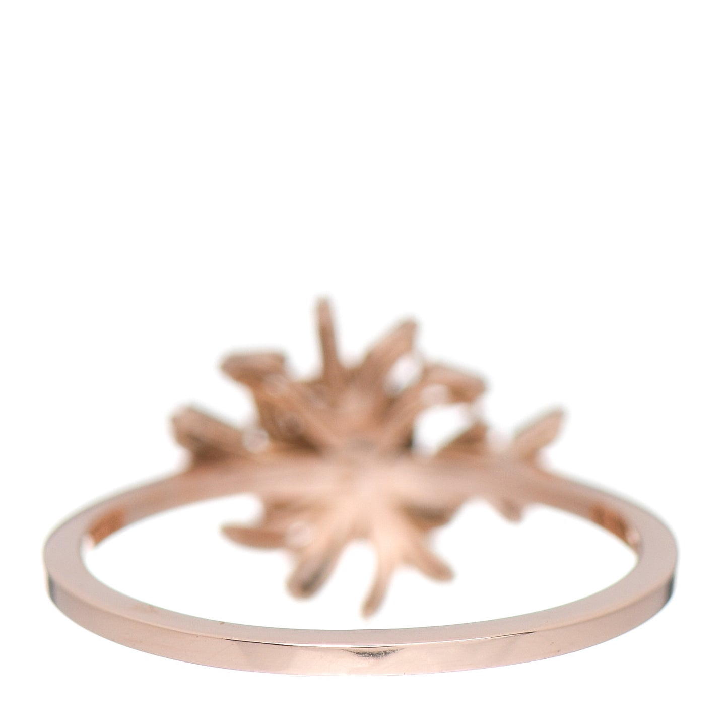 18K Rose Gold Brown Diamond Fireworks Cluster Ring 53 6.25