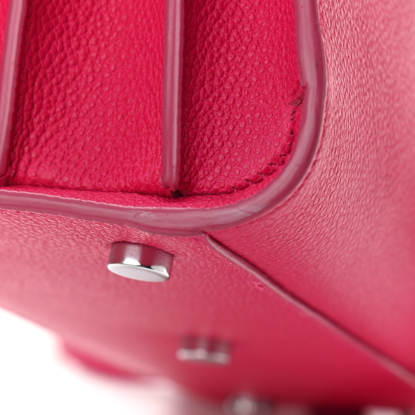Grained Calfskin Baby Sac De Jour Lipstick Fuchsia