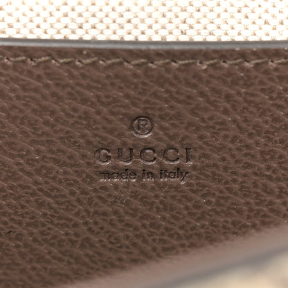 Gucci GG Supreme Monogram Textured Dollar Calfskin Web Mini Ophidia Envelope Shoulder Bag Beige Ebony New Acero 6 of 10