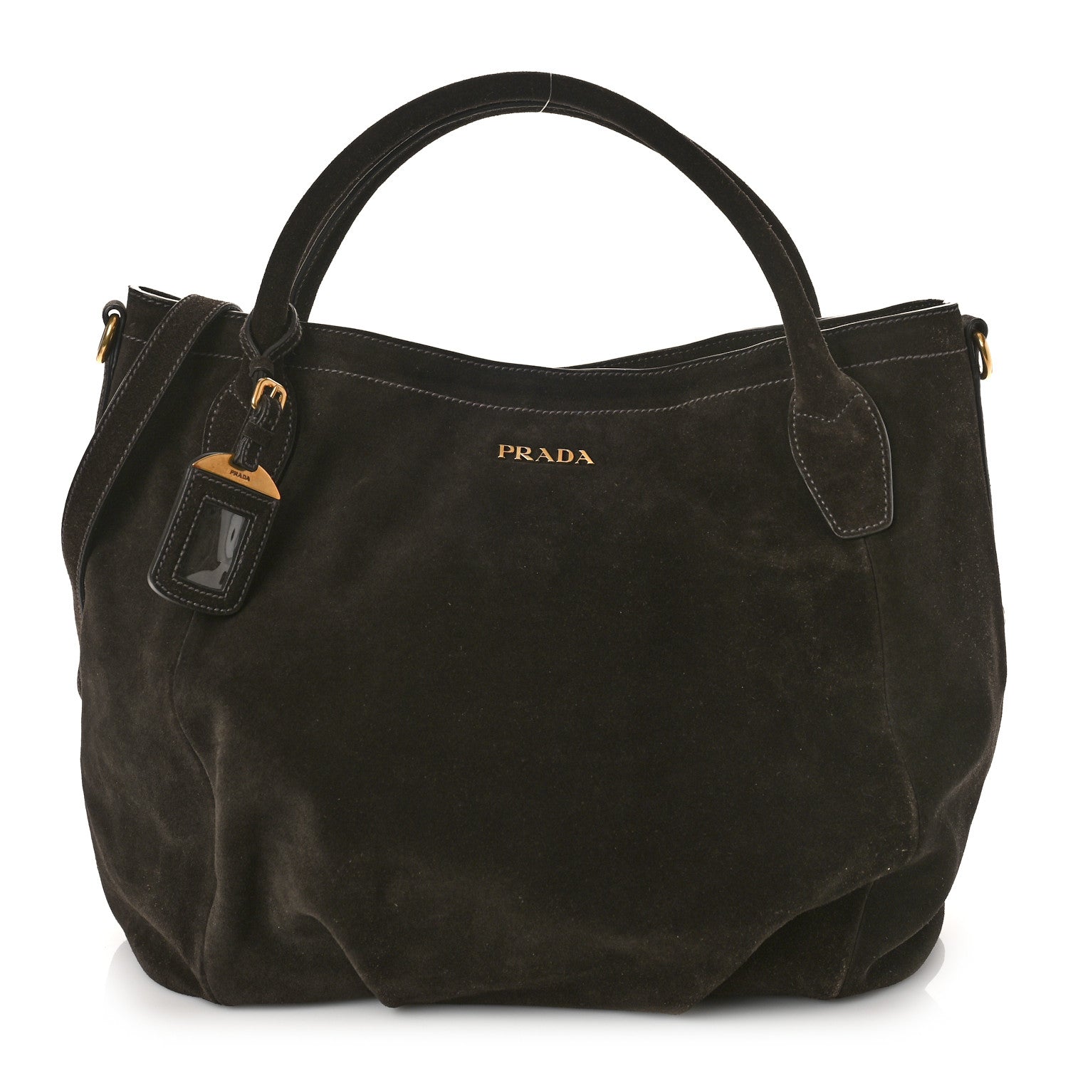 Prada Suede Scamosciato Tote Grafite 1 of 8