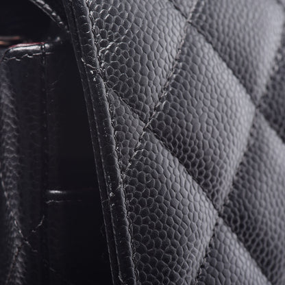 Chanel Caviar Quilted Jumbo Double Flap Black 16 of 17