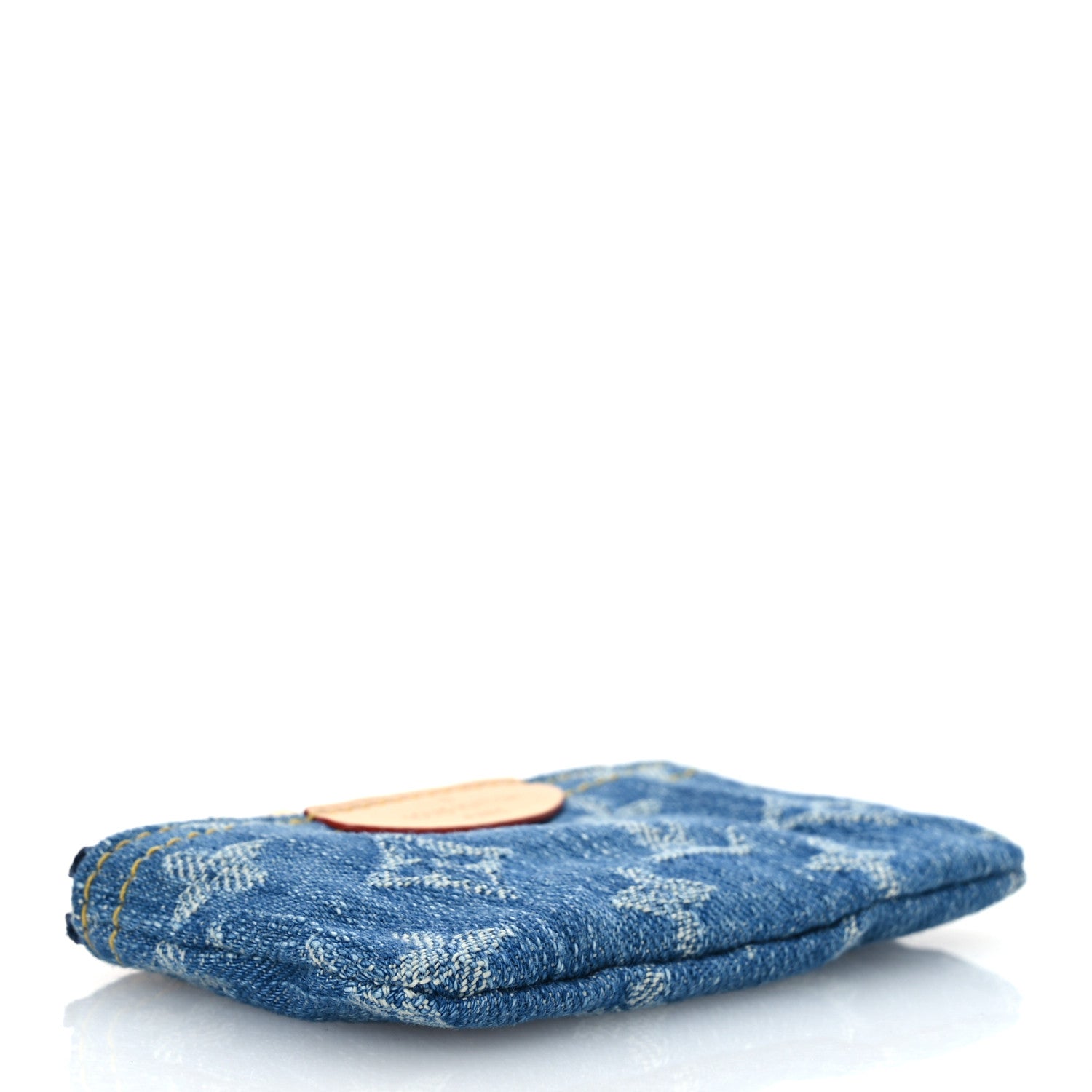 Louis Vuitton Monogram Denim Key Pouch Denim Blue 4 of 7