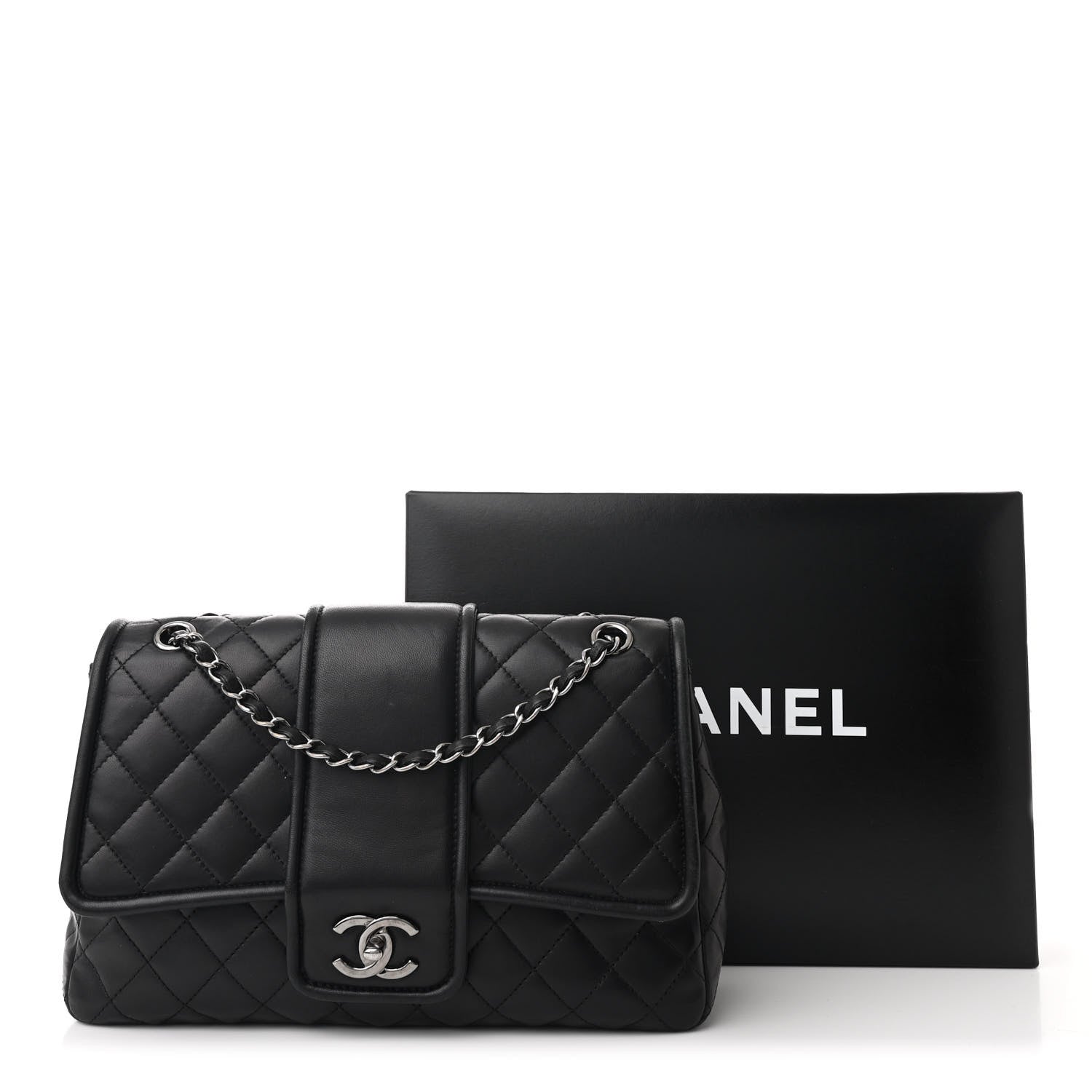 Chanel Lambskin Quilted Elementary Chic Flap Black 12 of 12