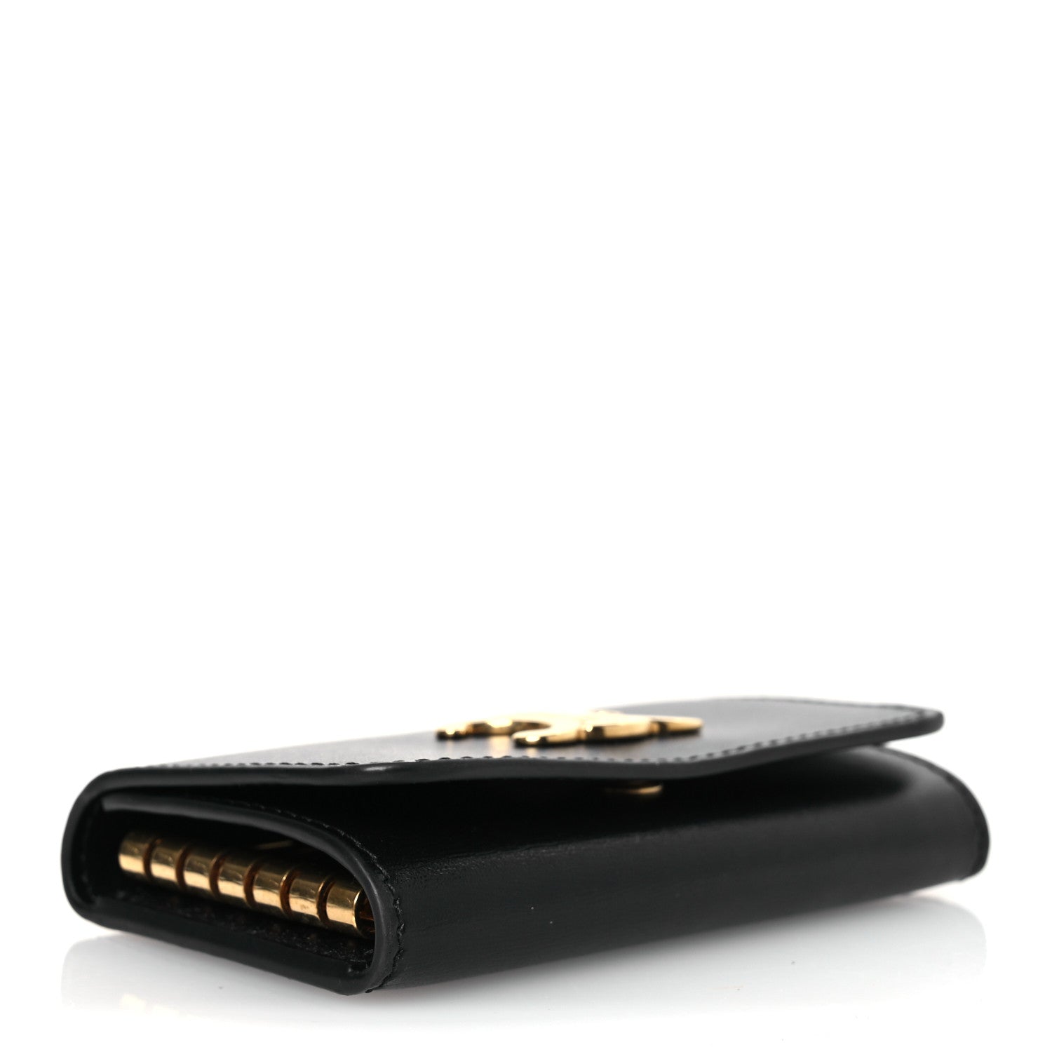 Celine Shiny Calfskin Triomphe Key Case Black 4 of 11