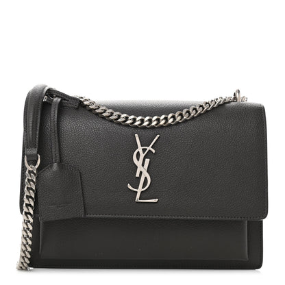 Saint Laurent Grained Calfskin Medium Monogram Sunset Dark Anthracite 1 of 9