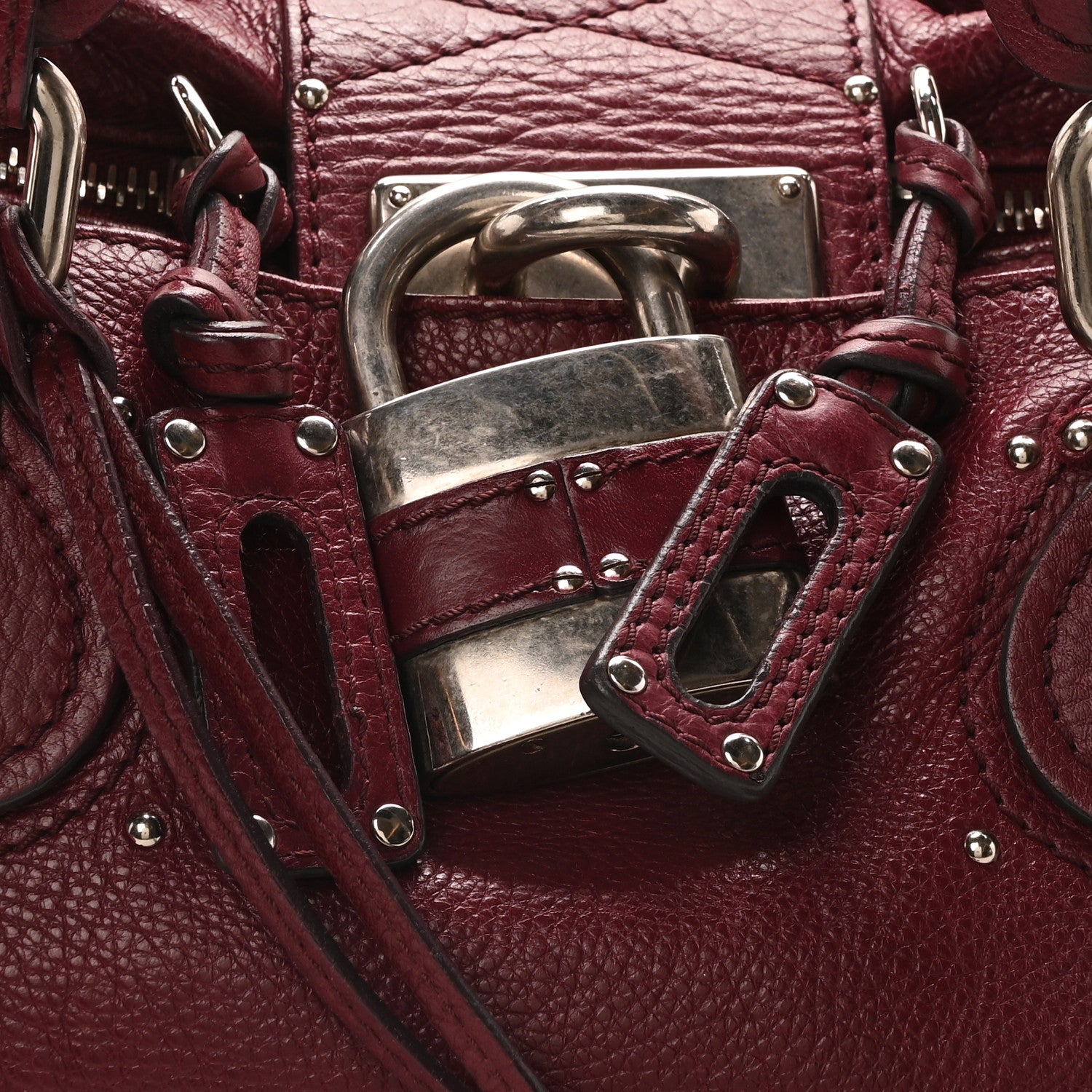 Chloe Calfskin Medium Paddington Satchel Red 8 of 10