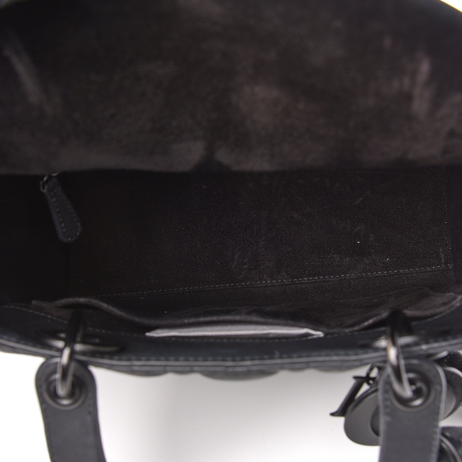 Christian Dior Ultra Matte Calfskin Cannage Medium Lady Dior Black 5 of 10