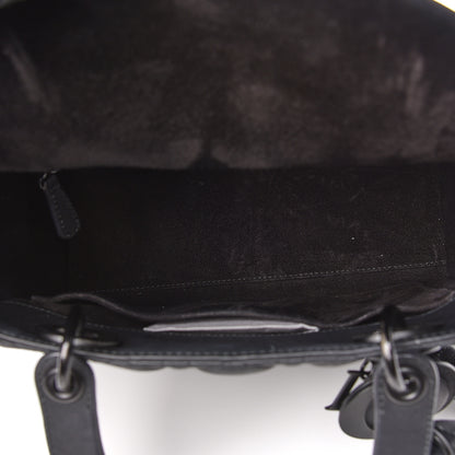 Christian Dior Ultra Matte Calfskin Cannage Medium Lady Dior Black 5 of 10