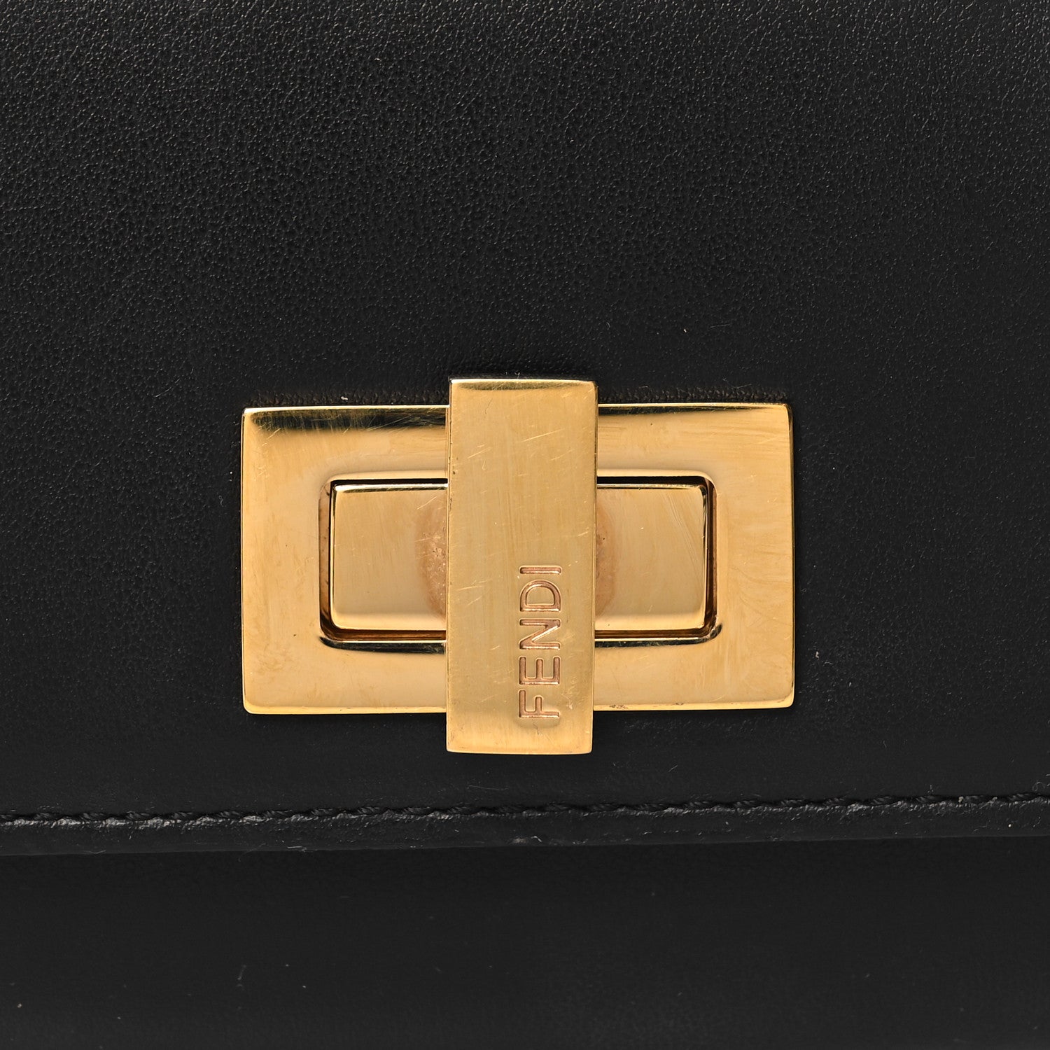 Fendi Vitello Century Bi-Color Peekaboo Continental Wallet  Black 8 of 8
