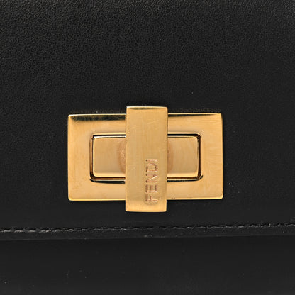 Fendi Vitello Century Bi-Color Peekaboo Continental Wallet  Black 8 of 8
