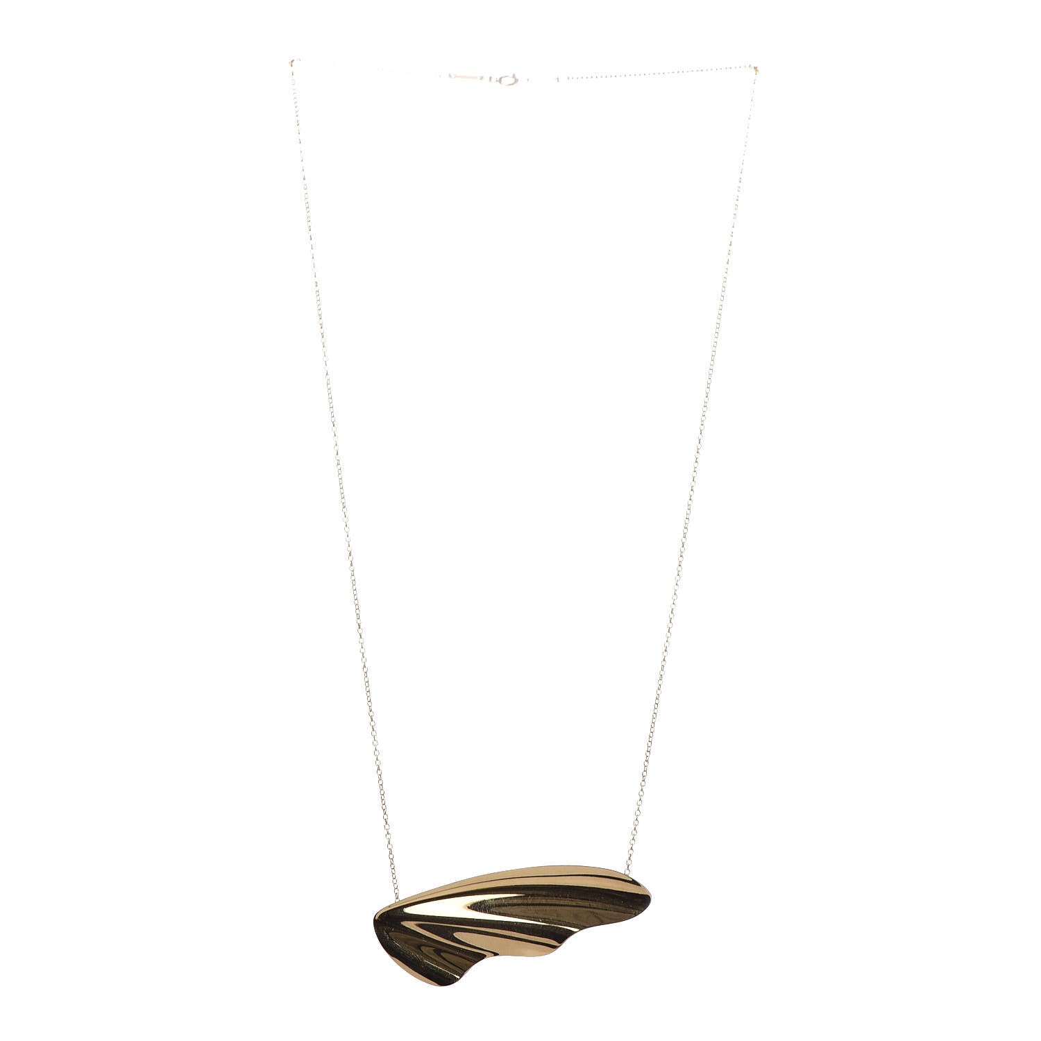 Tiffany 18K Yellow Gold Elsa Peretti Wing Necklace 3 of 9