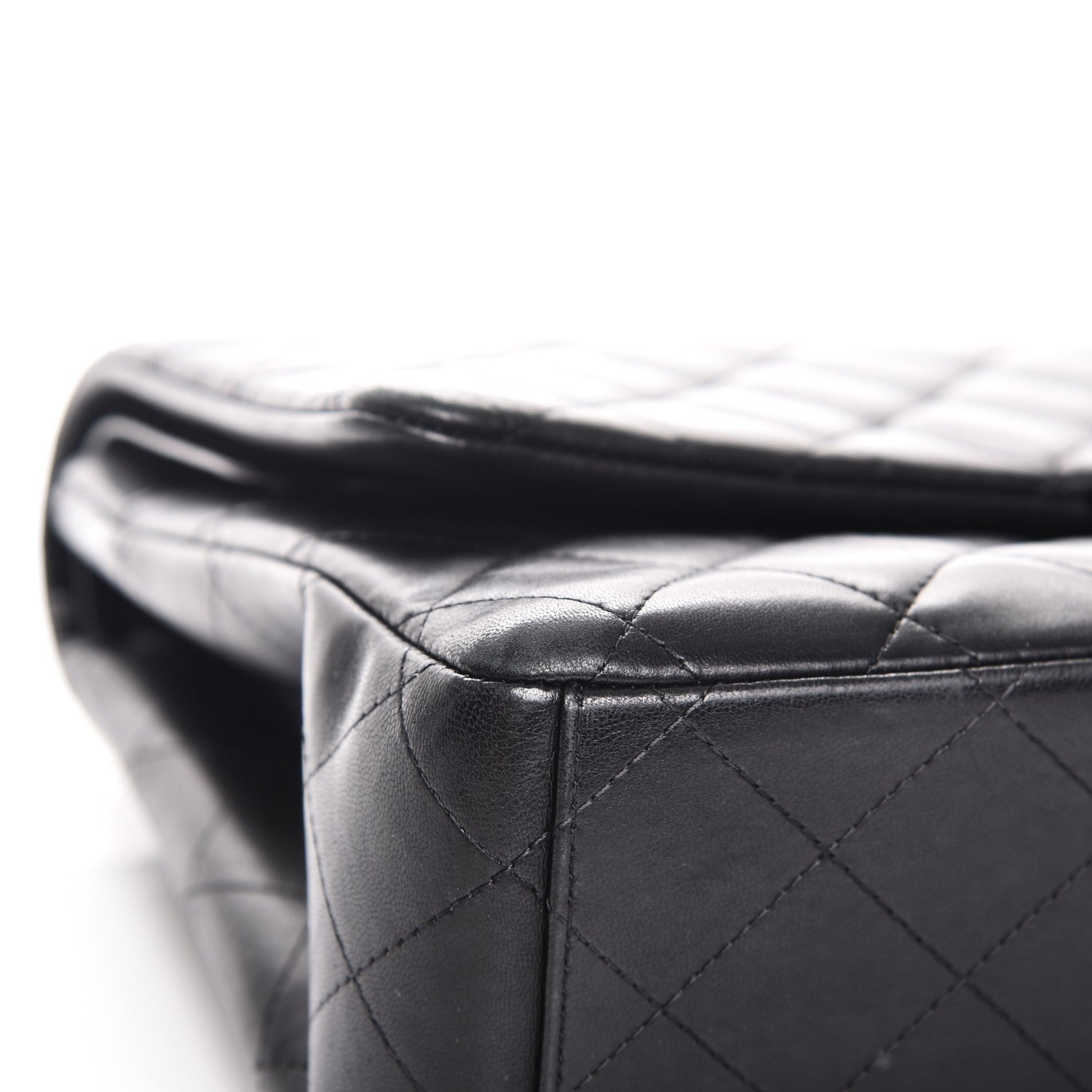 Chanel Lambskin Quilted Maxi Double Flap Black 12 of 15