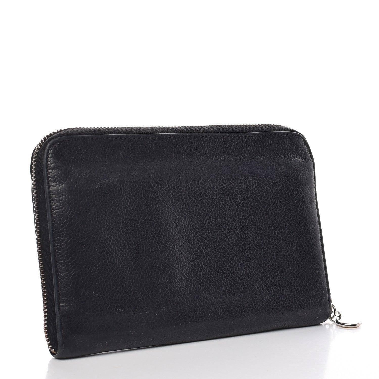 Chanel Caviar CC Timeless Large Zip Around Wallet Black 3 of 18